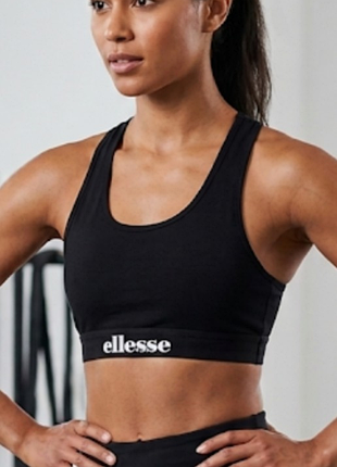 Черный хлопковый спортивный топ ellesse 12-13 лет