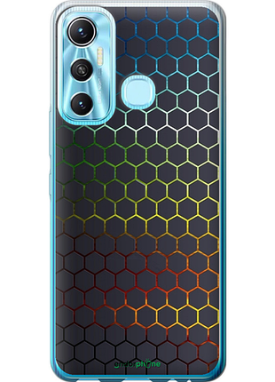 Чохол на infinix hot 11 переливні стільники "498u-2762-8094", чохол для телефона