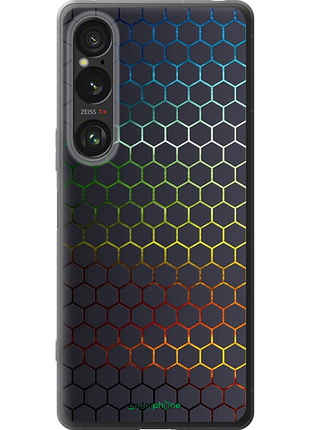 Чехол на sony xperia 1 vi переливающиеся соты "498u-3975-8094", чехол для телефона