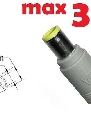 Dc кабель до блоку живлення 7.9x5.5 or 8.0x7.4mm (+pin) (3.5a) (1.2m) (b class) 1 день гар.