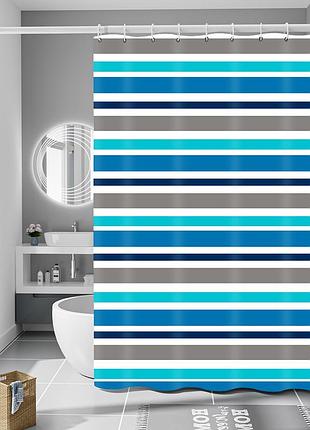 Шторка для ванны из полиэстера водонепроницаемая bathlux 180x180 см с кольцами, занавеска для ванной комнаты
