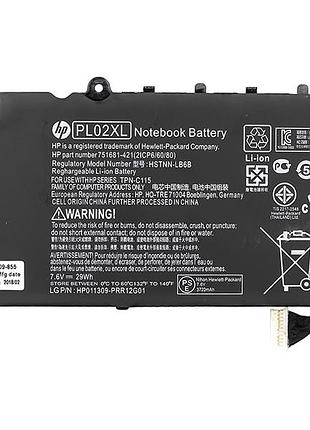 Акумулятор для ноутбуків hp pavilion 11-n x360 (hstnn-lb6b) 7.6v 29wh (original)