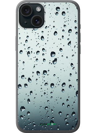 Чехол на iphone 15 plus стекло в каплях "848u-3097-8094", чехол для телефона