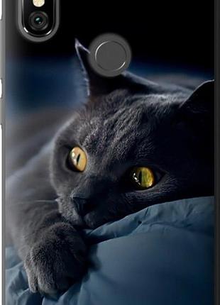 Чехол на xiaomi redmi note 6 pro дымчатый кот "825u-1551-851"