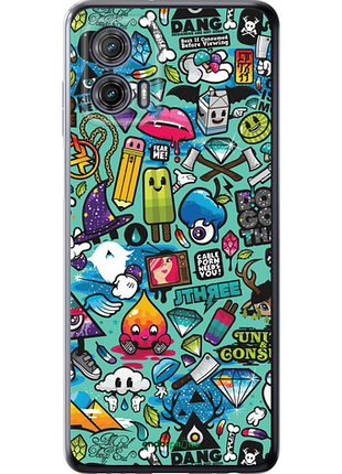 Чехол на motorola g73 стикер бомбинг 1 "693u-3196-8094", чехол для телефона