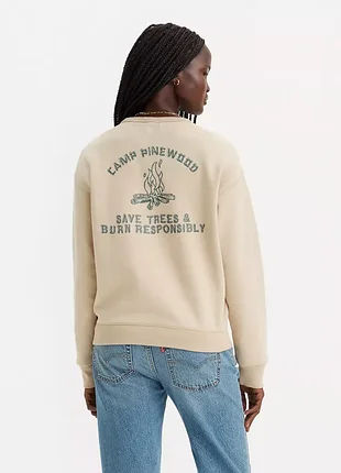 Свитшот молочного цвета levis, размер m 2