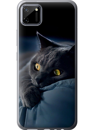 Чехол на realme c11 2020 дымчатый кот "825u-2031-851"