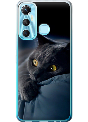 Чехол на infinix hot 11 дымчатый кот "825u-2762-851"