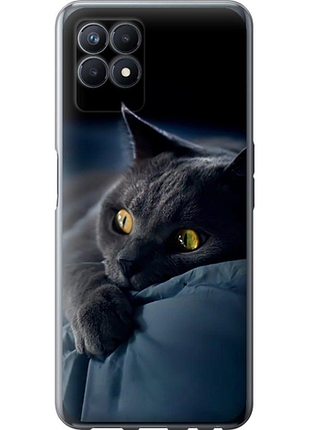 Чехол на realme narco 50 дымчатый кот "825u-3066-851"