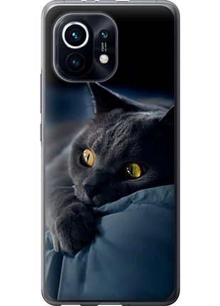 Чехол на xiaomi mi 11 дымчатый кот "825u-2253-851"
