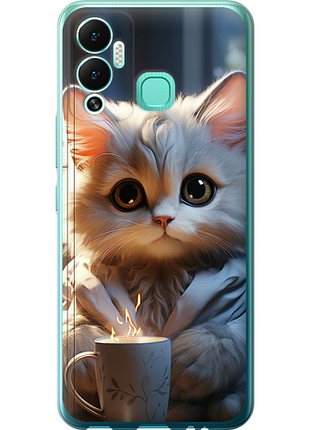 Чохол на infinix hot 12 play білий кіт "5646u-2759-851"