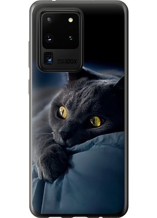 Чехол на samsung galaxy s20 ultra дымчатый кот "825u-1831-851"