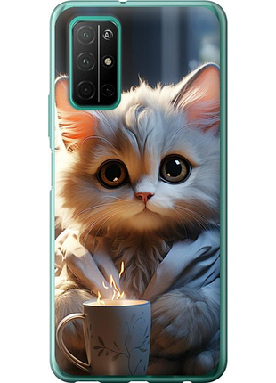Чохол на huawei honor 30s білий кіт "5646u-1897-851"