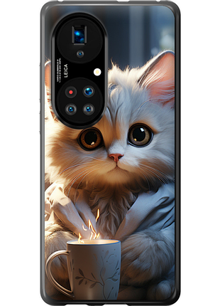Чохол на huawei p50 білий кіт "5646u-2292-851"