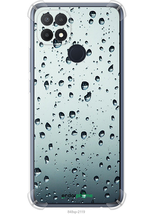 Чехол на oppo a15s стекло в каплях "848sp-2527-8094", чехол для телефона