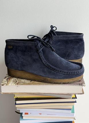 Красиві замшеві черевики clark’s wallabee