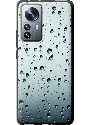 Чехол на xiaomi 12 pro стекло в каплях "848b-2560-8094", чехол для телефона