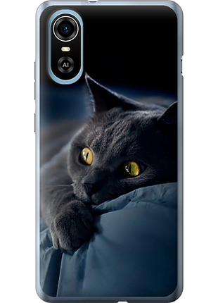 Чохол на zte blade a31 plus димчастий кіт "825u-2637-851"