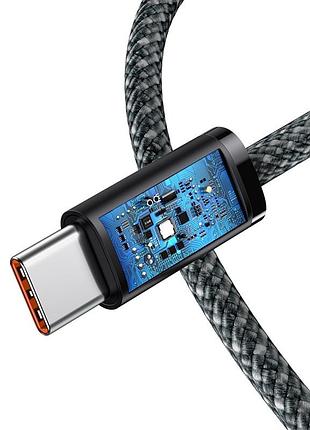 Кабель baseus dynamic type-c to type-c 100w 1m серый (cald000216) 5