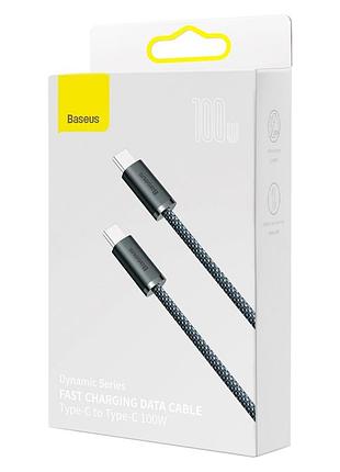 Кабель baseus dynamic type-c to type-c 100w 1m серый (cald000216) 6