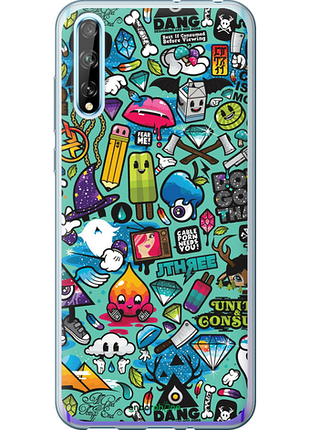 Чехол на huawei p smart s стикер бомбинг 1 "693u-1813-8094", чехол для телефона