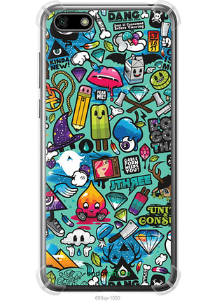 Чехол на huawei y5 2018 стикер бомбинг 1 "693sp-1500-8094"