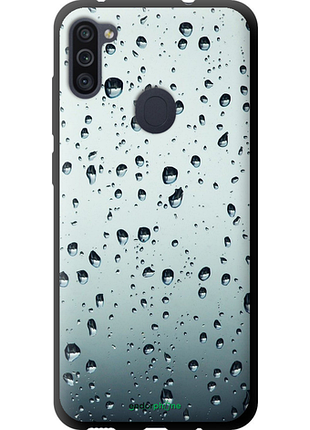 Чехол на samsung galaxy m11 m115f стекло в каплях "848b-1905-8094", чехол для телефона
