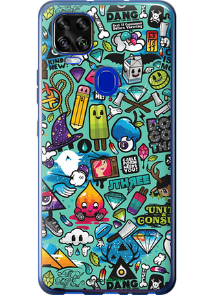 Чехол на zte blade v2020 стикер бомбинг 1 "693u-2529-8094", чехол для телефона