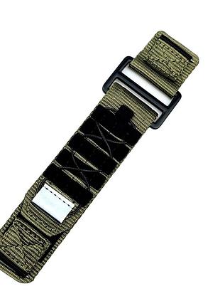 Ремінець для годинника nylon pro army green 20 мм, ремінці для годинників
