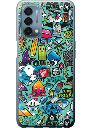 Чехол на oneplus nord n200 стикер бомбинг 1 "693u-2384-8094", чехол для телефона