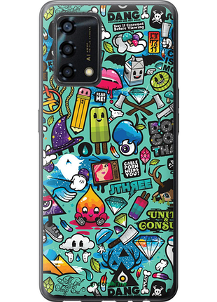 Чехол на oppo a95 стикер бомбинг 1 "693u-2345-8094", чехол для телефона