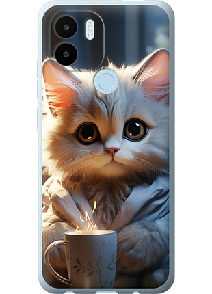 Чехол на xiaomi redmi a1 plus белый кот "5646u-2942-851"