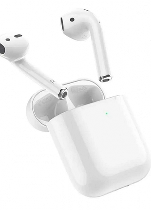 Бездротові bluetooth-навушники borofone bw25 у кейсі із сенсорним керуванням білі