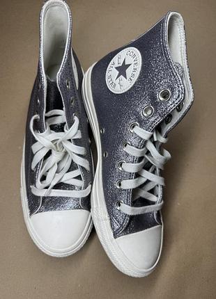 Кеди глітер блискучі converse chuck taylor all star 6