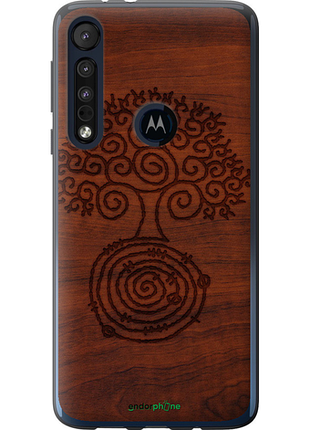 Чехол на motorola one macro узор дерева "4119u-1812-8094", чехол для телефона