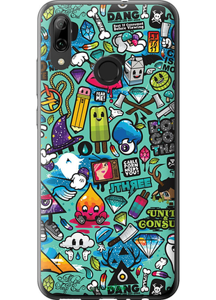 Чехол на huawei p smart 2019 стикер бомбинг 1 "693u-1634-8094", чехол для телефона