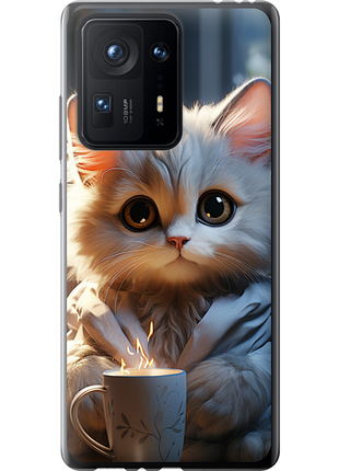 Чехол на xiaomi mix 4 белый кот "5646u-2475-851"