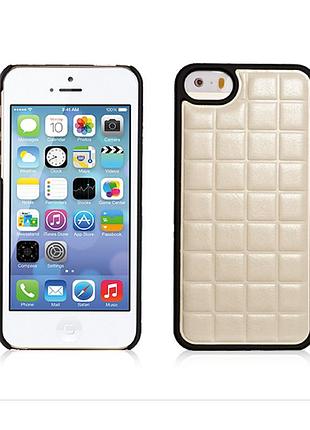 Чохол xoomz для iphone 5/5s/5se pu grid white (back cover) (xip501w)
