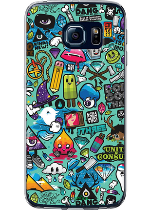 Чехол на samsung galaxy s6 edge g925f стикер бомбинг 1 "693u-83-8094", чехол для телефона