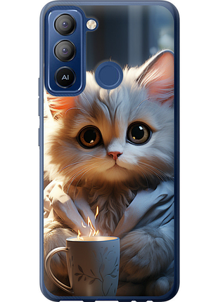 Чехол на tecno pop 5 lte bd4 белый кот "5646u-2639-851"