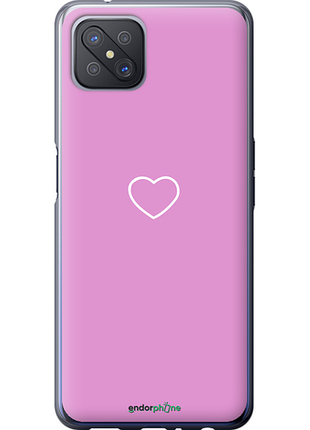 Чехол на oppo reno 4 z сердце 2 "4863u-2278-8094", чехол для телефона