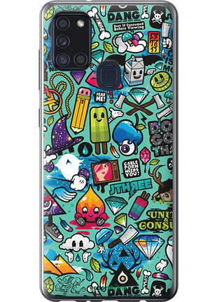 Чехол на samsung galaxy a21s a217f стикер бомбинг 1 "693u-1943-8094", чехол для телефона