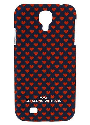 Чехол aru для samsung galaxy s4 hearts dark blue