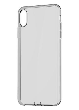 Чехол baseus для iphone xs max simplicity прозрачный черный (arapiph65-a01)