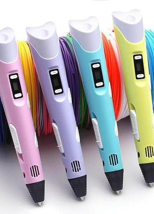 3d ручка c lcd дисплеем pen 2 3д принтер для рисования фиолетовая 8