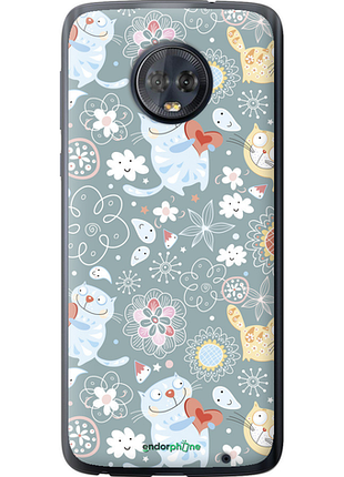 Чехол на motorola moto g6 plus котята v3 "1223u-976-8094", чехол для телефона