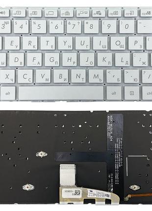 Клавиатура asus zenbook 13 ux334fl ux334fa белая без рамки прямой enter подсветка pwr original prc (0kn1-963ru13)