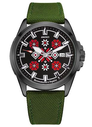 Наручний годинник awarder embroidery black-red green automatic 10atm