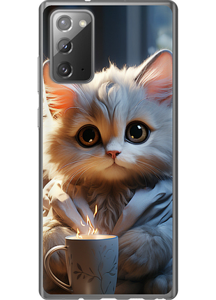 Чохол на samsung galaxy note 20 білий кіт "5646u-2036-851"