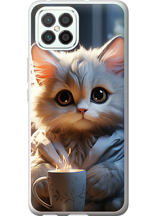 Чохол на huawei nova 8 se білий кіт "5646u-2126-851"